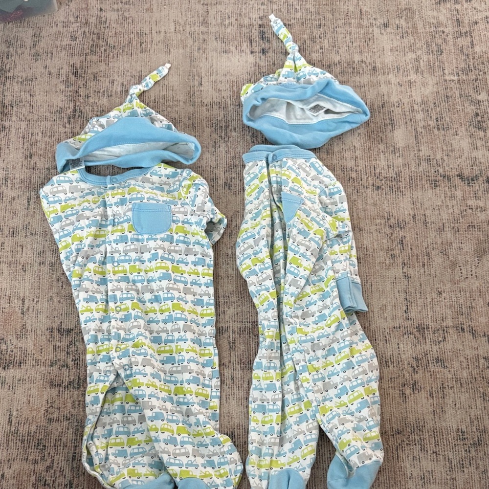 Baby footie pajamas twins